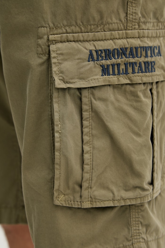 Aeronautica Militare cargo kratke hlače za muškarce od pamuka zelena BE0066UCT01122