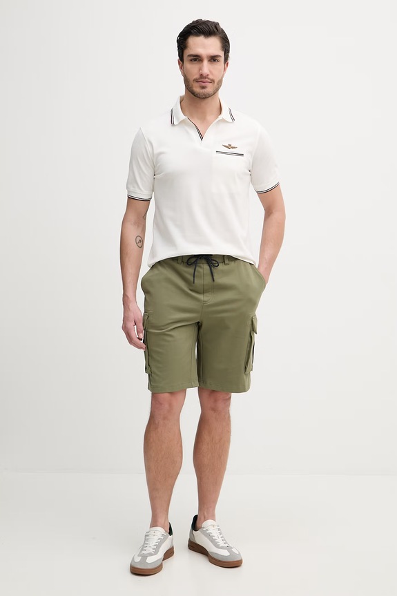 Aeronautica Militare szorty BF0031UF00674 zielony SS26