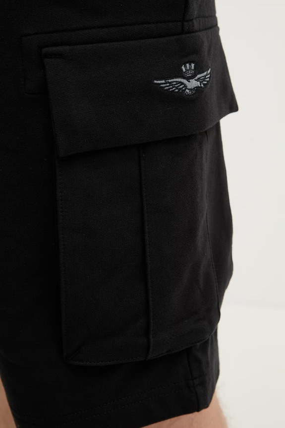 Къс панталон Aeronautica Militare черен BF0031UF00674
