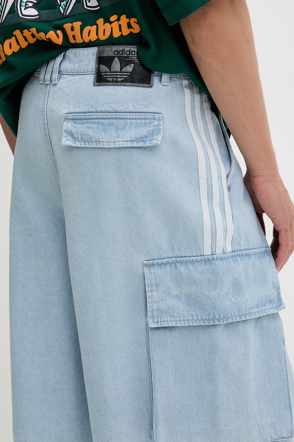 adidas Originals cargo kratke hlače moške denim ADILENIUM SEASON 5.0 modra KX4823