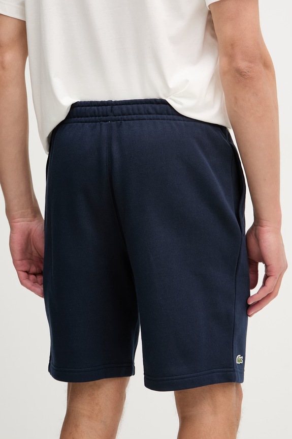Oblečenie Pánske teplákové bavlnené šortky Lacoste GH0788 tmavomodrá