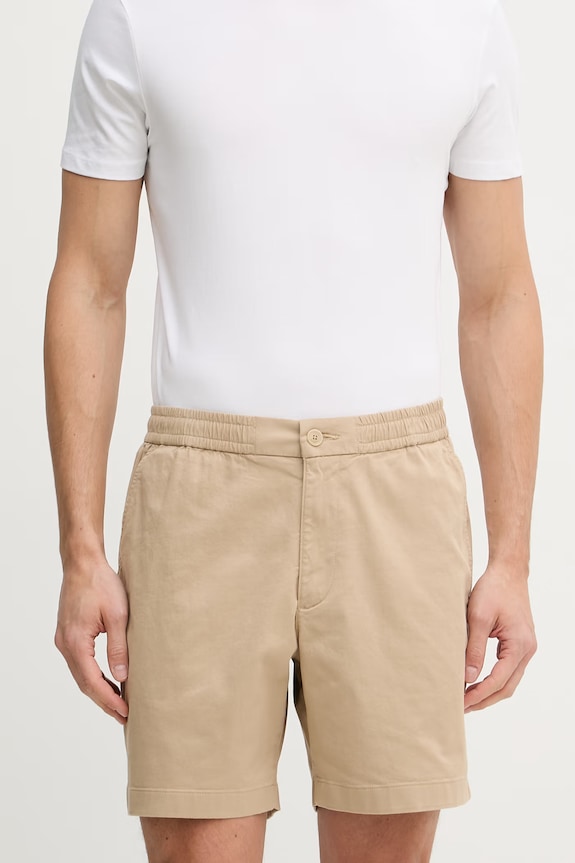 Lacoste szorty męskie bawełniane z elastanem beżowy GH2324