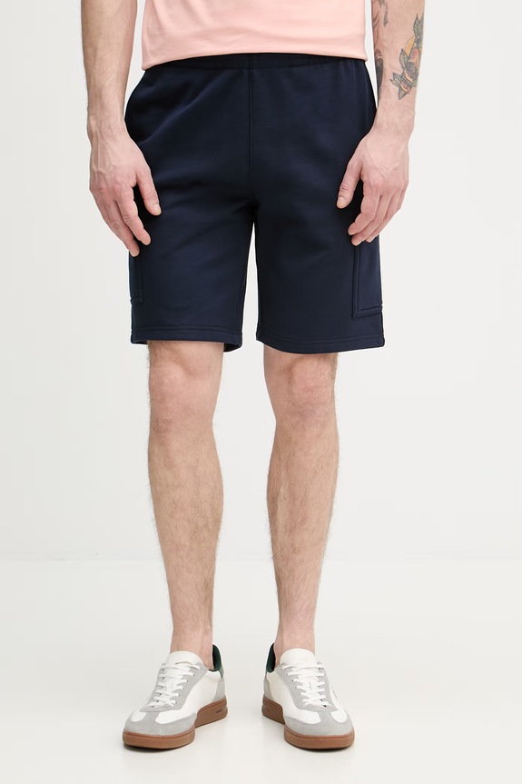 Lacoste pantaloni scurți de trening bărbați din bumbac bumbac bleumarin GH9743
