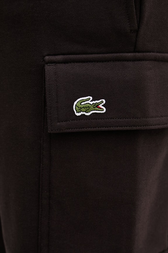 Lacoste pantaloni scurți de trening bărbați din bumbac negru GH9743