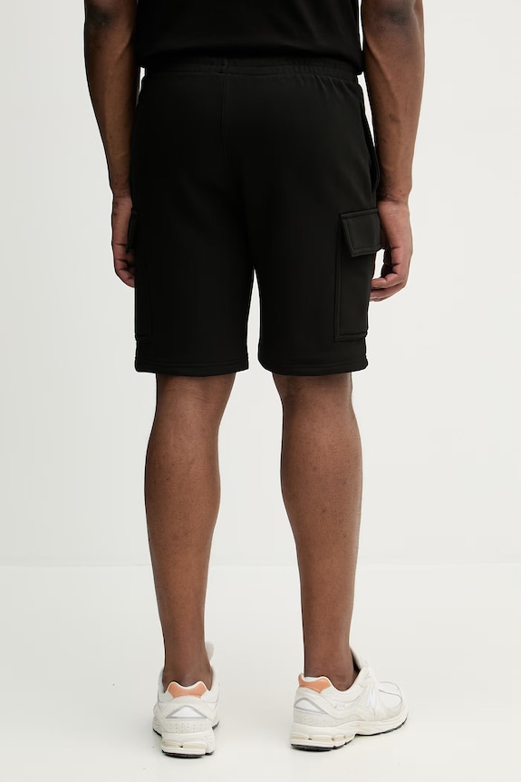 Lacoste pantaloni scurți de trening bărbați de bumbac GH9743 negru SS26