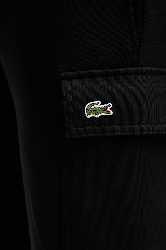 Îmbrăcăminte Lacoste pantaloni scurți de trening bărbați de bumbac GH9743 negru
