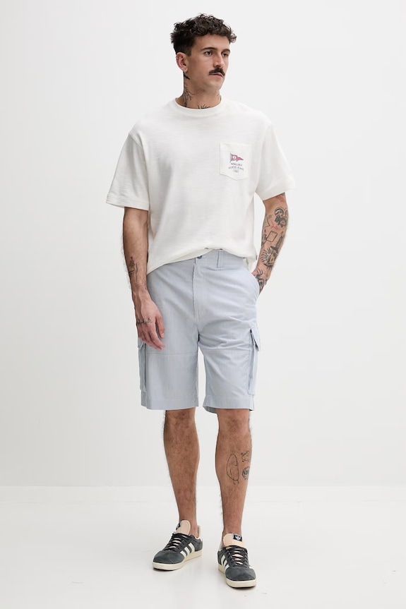 Guess Jeans pantaloni scurți bărbătești din bumbac M6GD30.WO361 albastru SS26