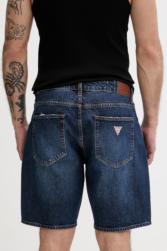 Abbigliamento Guess Jeans Pantaloncini da uomo in jeans M6GD37.D5M5U blu navy