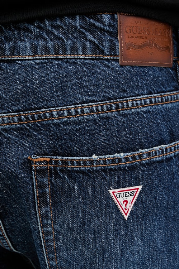 Guess Jeans Pantaloncini da uomo in jeans blu navy M6GD37.D5M5U