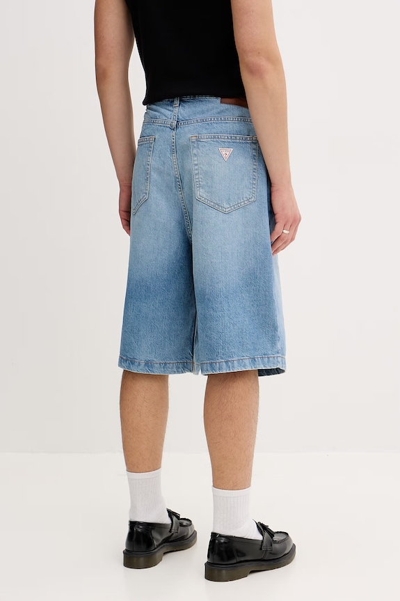 Îmbrăcăminte Guess Jeans Pantaloni scurți bărbați din denim M6GD39.D5M5V albastru