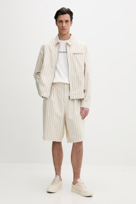 Guess Jeans szorty męskie bawełniane M6GD39.D7961 beżowy SS26