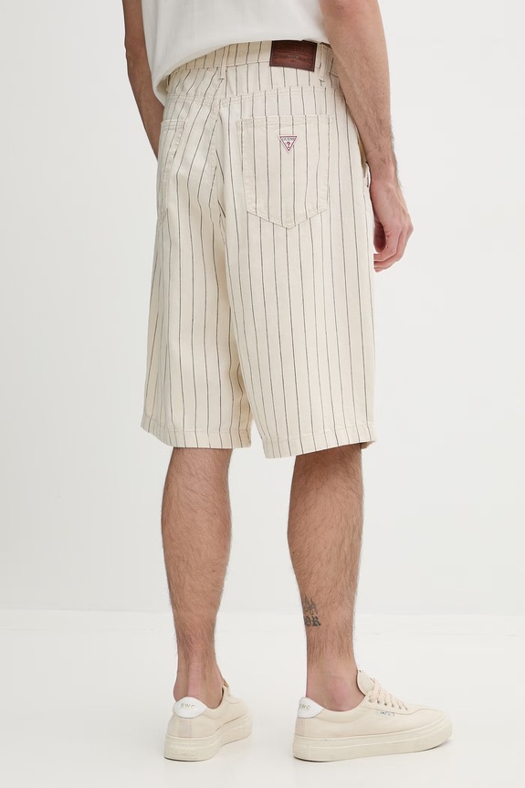 Odzież Guess Jeans szorty męskie bawełniane M6GD39.D7961 beżowy