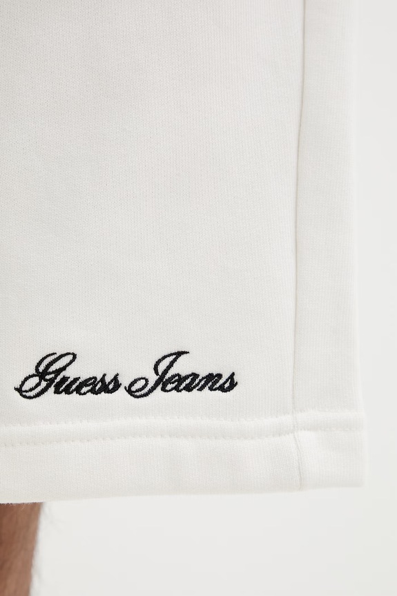 Guess Jeans szorty dresowe męskie bawełniane beżowy M6GD49.KCPR1