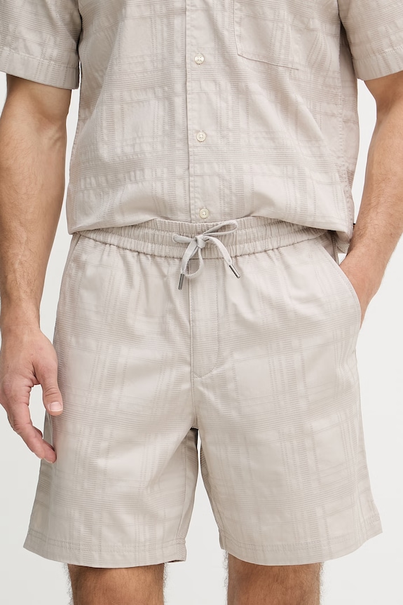 BOSS Orange pantaloncini chino da uomo in cotone beige 50559371