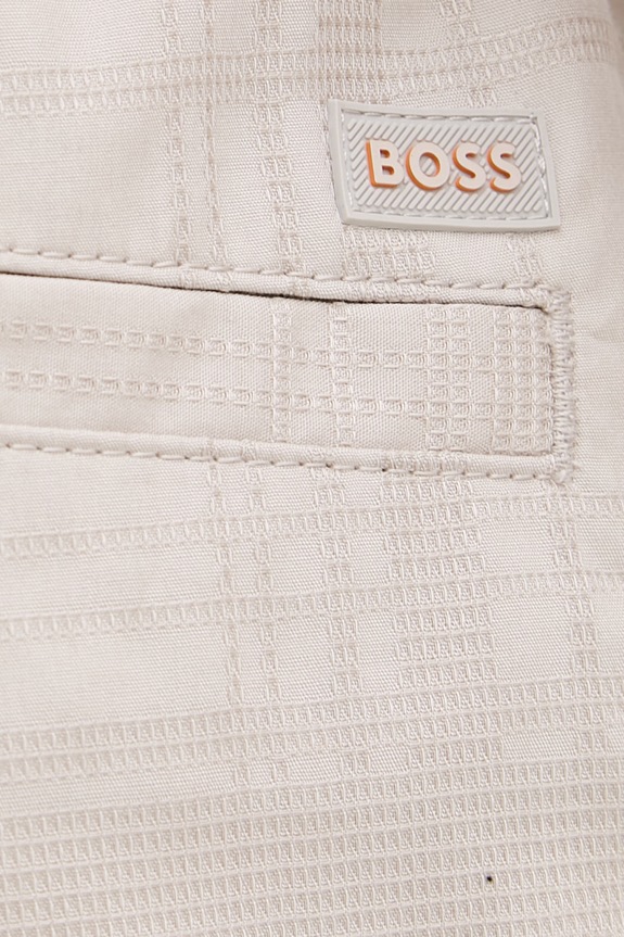 BOSS Orange pantaloncini chino da uomo in cotone beige 50559371