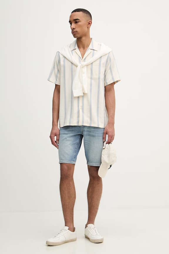 BOSS Orange шорты мужские из денима 50559892 голубой SS26