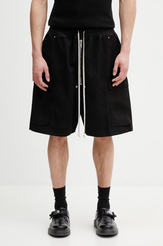 Rick Owens DRKSHDW Cargobela shorts cotton Men's black DU01F4369.CVS