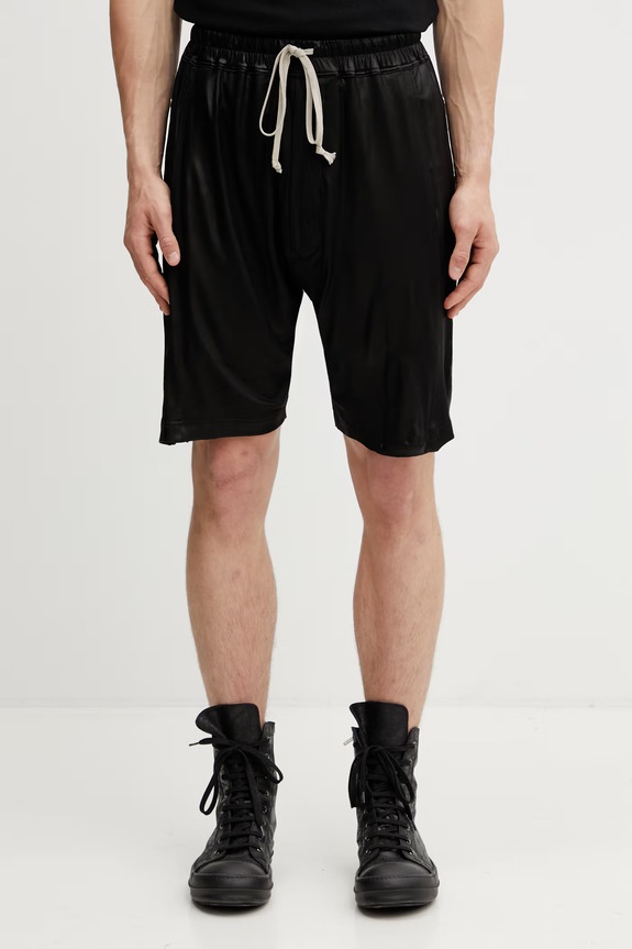 Rick Owens DRKSHDW Wide Pusher шорты для мужчин чёрный DU01F4373.JL