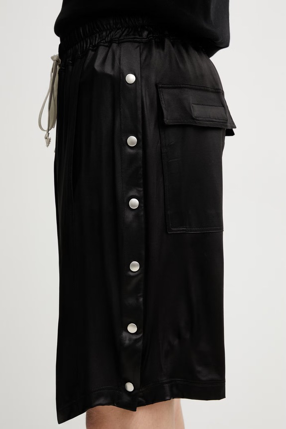 Rick Owens DRKSHDW Wide Pusher шорты для мужчин чёрный DU01F4373.JL