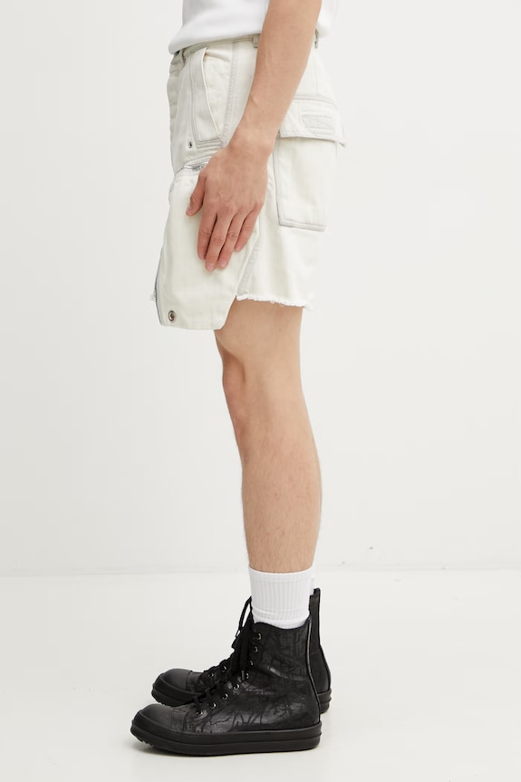 Rick Owens DRKSHDW Bauhaus pantaloni scurți din bumbac pentru bărbați DU01F4350.DMW bej SS26