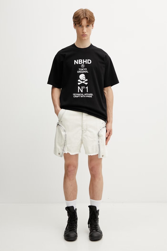 Rick Owens DRKSHDW Bauhaus pantaloni scurți din bumbac pentru bărbați DU01F4350.DMW bej