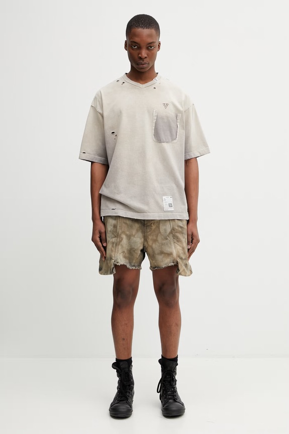 Rick Owens DRKSHDW Stefan Cargo pantaloni scurți din denim pentru bărbați DU01F4358.DST