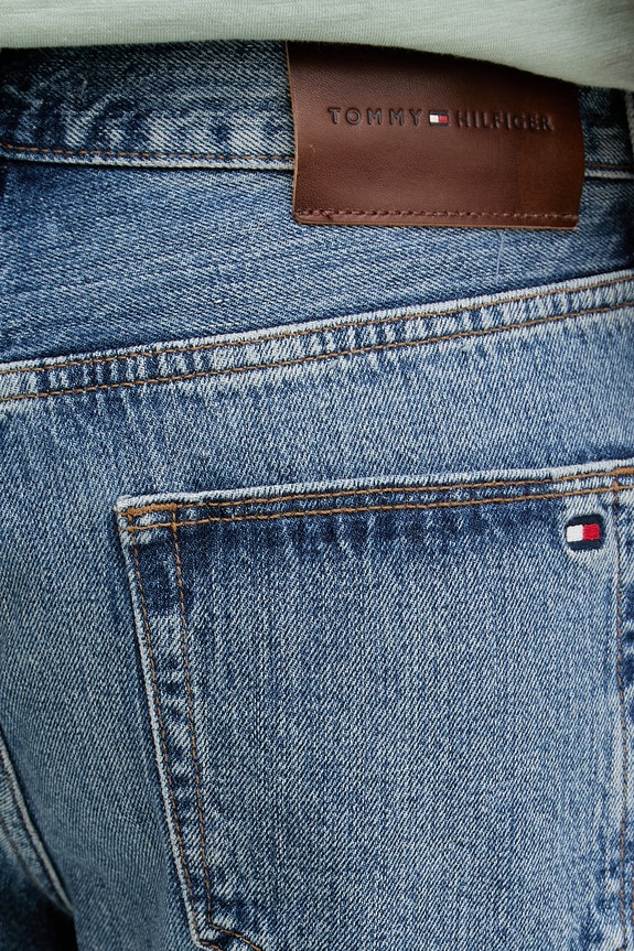 Tommy Hilfiger šortky pánské džínové modrá MW0MW42557