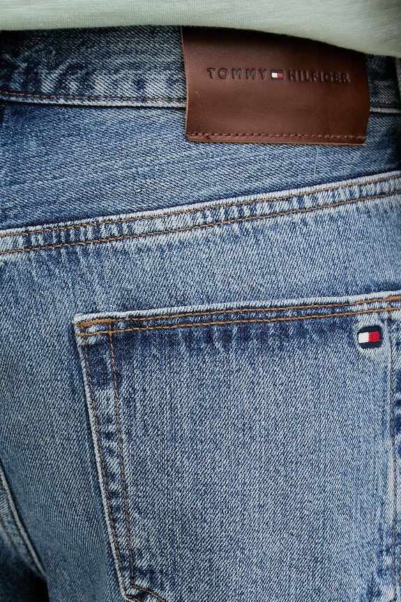 Tommy Hilfiger šortky pánské džínové modrá MW0MW42557