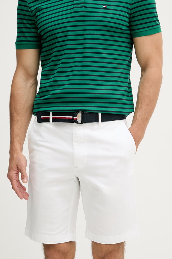 Tommy Hilfiger szorty męskie bawełniane z elastanem biały MW0MW42349
