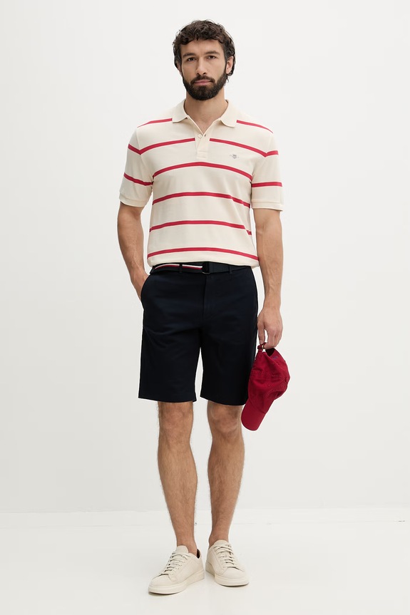 Tommy Hilfiger къс панталон мъжки от памук с еластан MW0MW42349 тъмносин SS26