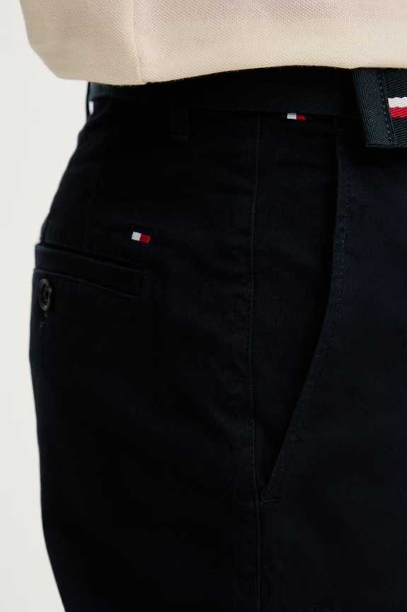 Tommy Hilfiger къс панталон мъжки от памук с еластан тъмносин MW0MW42349