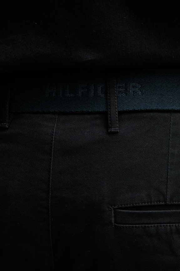 Tommy Hilfiger kratke hlače muške od pamuka s elastanom crna MW0MW42349