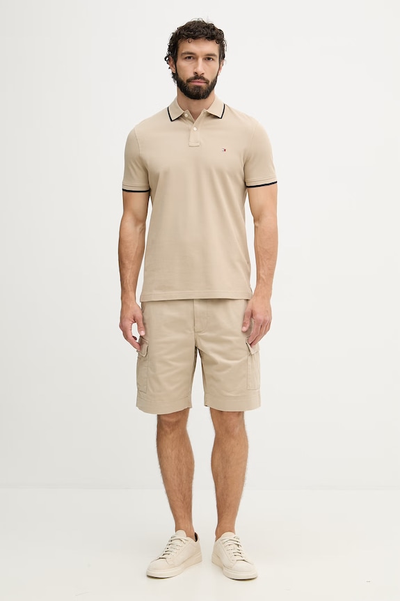 Tommy Hilfiger Šortky cargo pánske s bavlnou MW0MW42350 béžová SS26