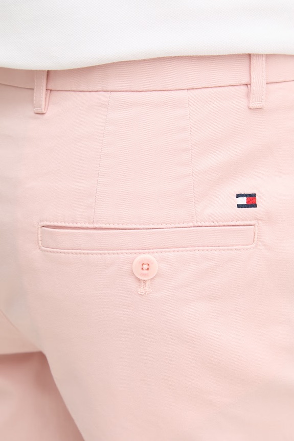 Tommy Hilfiger Kratke hlače za muškarce od pamuka s elastanom roza MW0MW42351