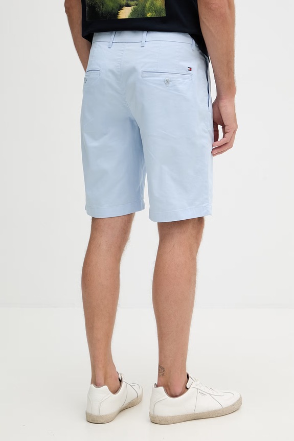 Ρούχα Tommy Hilfiger σορτς Ανδρικά βαμβάκι με ελαστάν MW0MW42351 μπλε