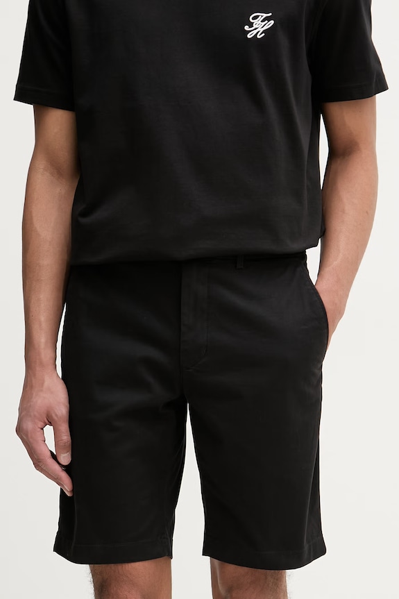 Tommy Hilfiger Pantaloncini da uomo in cotone con elastan nero MW0MW42351