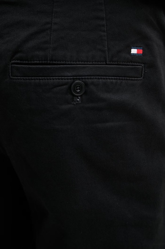 Tommy Hilfiger σορτς Ανδρικά βαμβάκι με ελαστάν μαύρο MW0MW42351