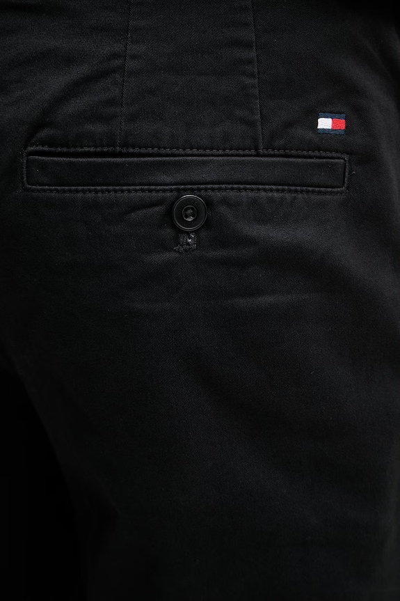 Tommy Hilfiger Pantaloncini da uomo in cotone con elastan nero MW0MW42351
