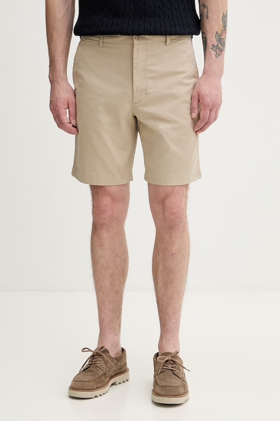 Tommy Hilfiger šortky chino pánske bavlnené s elastanom béžová MW0MW42352