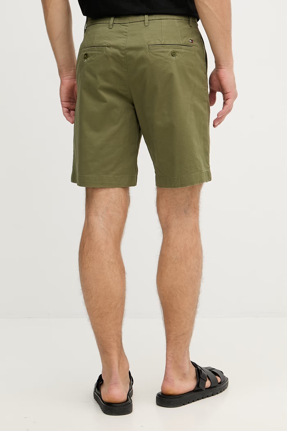 Oblečenie Tommy Hilfiger šortky chino pánske bavlnené s elastanom MW0MW42352 zelená