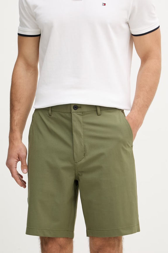 Tommy Hilfiger къс панталон чино мъжки зелен MW0MW42354