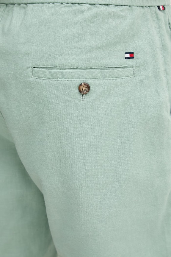 Tommy Hilfiger Къси панталони мъжки ленени тюркоазен MW0MW44353