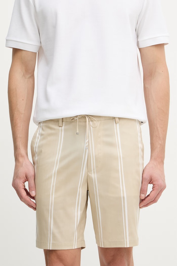 BOSS pantaloni scurți pentru bărbați, din bumbac cu elastan Kane1 bej 50559965