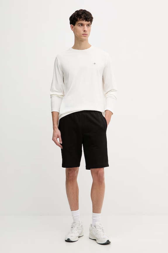 Armani Exchange къс панталон мъжки от памук XM002228.AF10830 черен SS26