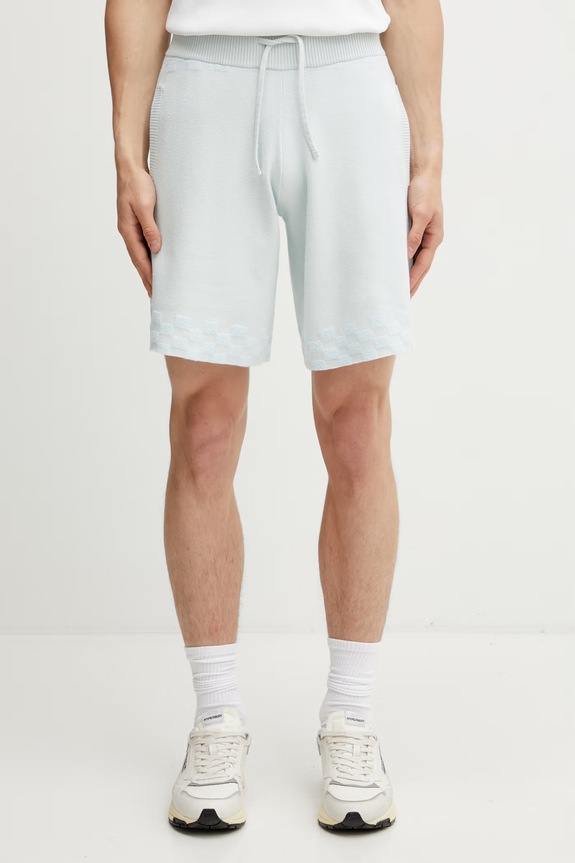 Filling Pieces Resort Shirt pantaloni scurți cu vâscoză pentru bărbați albastru 412672500325.294
