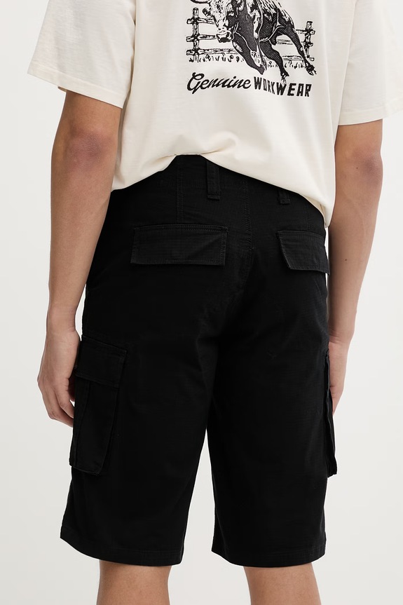 Oblačila Dickies cargo kratke hlače moške bombažne DK0A89EFBLK1 črna