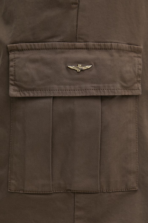Къс панталон Aeronautica Militare кафяв BE0287UCT04331