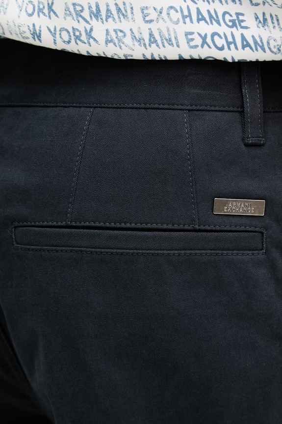 Armani Exchange šortky dámske s bavlnou tmavomodrá XM002099.AF22547