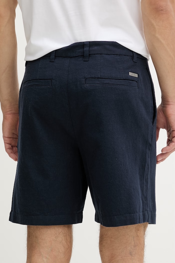 Oblečenie Armani Exchange šortky pánske s ľanom XM002294.AF22842 tmavomodrá