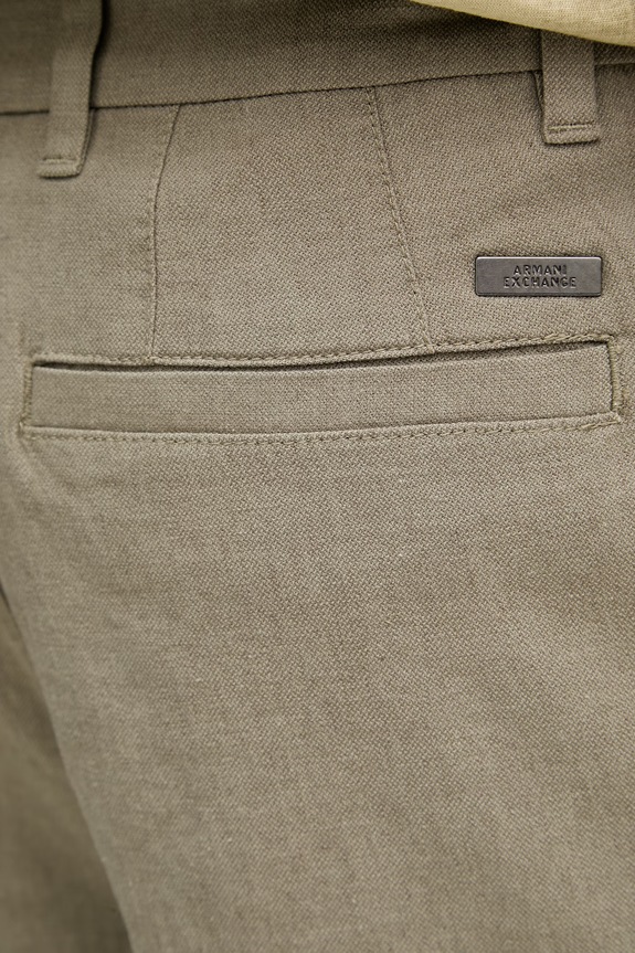 Armani Exchange шорти чоловічі з льоном зелений XM002294.AF22842